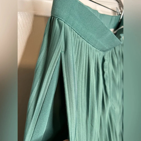 COS Wide Leg Pleated Palazzo Pants Teal Blue Green Womens Size Small GUC - Picture 4 of 8